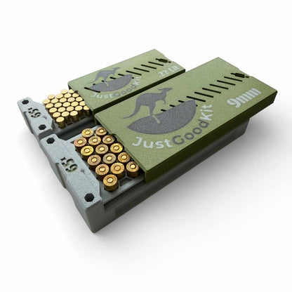 JustGoodKit Tactical Gear Accessories & Mods 3D Printed Range Round Box (ASA) — 65 Capacity