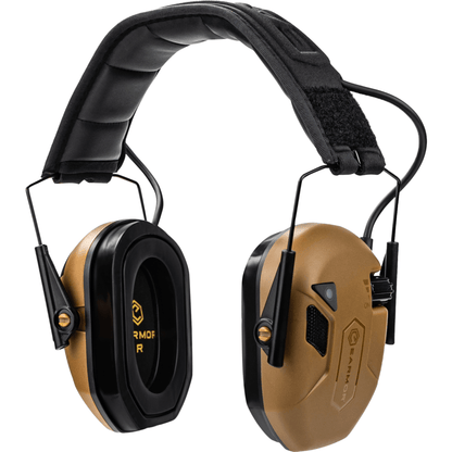 Earmor M300T Bluetooth electronic hearing protection ear muffs with noise-cancelling, low-profile design, and adjustable headband.