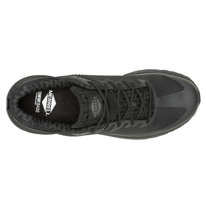 Merrell Tactical Agility Peak 5 Tactical Low in black, top view showcasing rugged design and lace-up closure.