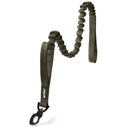 ONETIGRIS Tactical Dog Training Bungee Leash with Tigris Jaw metal clip, ideal for energetic dogs; features durable 1000D nylon and padded handle.