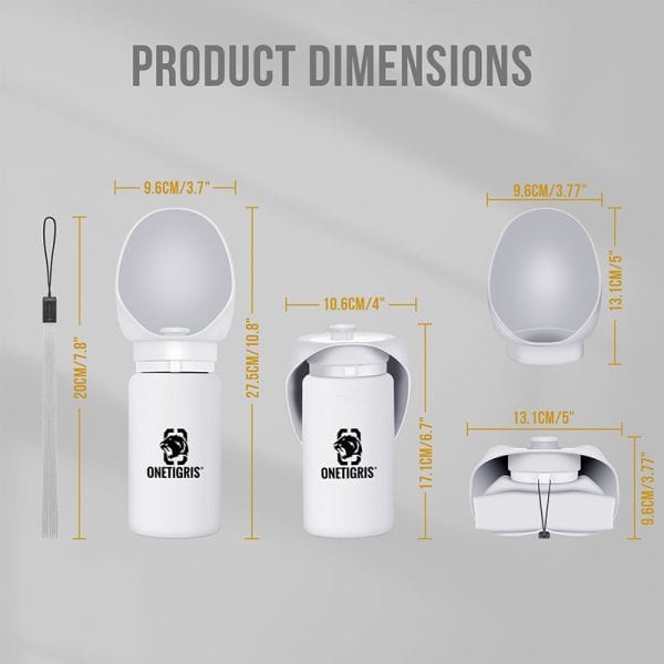 ONETIGRIS - Soft Dog Water Bottle