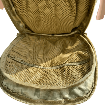 Hydration Backpack with spacious accessories pouch and durable nylon material.