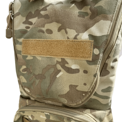 Hydration Backpack made from Multicam 1000 denier nylon with MOLLE PALS and accessory pouch.