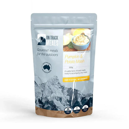Best Hiking Food - Herb-Infused Pumpkin and Potato Mash for outdoor adventures, 200g pack.