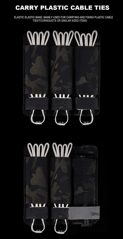 Tactical Cable Tie Holder Panel for Military and Law Enforcement
