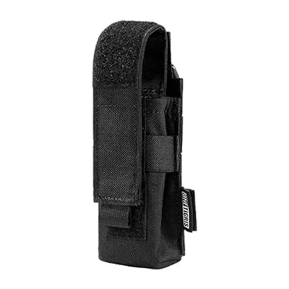 Flashlight pouch made of 1000D Cordura nylon with MOLLE compatibility.