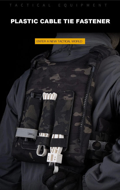 Tactical Cable Tie Holder Panel for Military and Law Enforcement