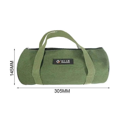 Green Multifunctional 4WD Tool Bag with dimensions 305mm x 145mm, made from durable Oxford Cloth, featuring two sturdy handles.
