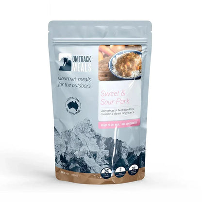 Sweet & Sour Pork hiking meal pouch, perfect outdoor gourmet food.