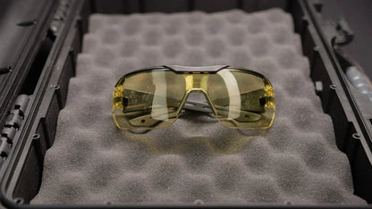 Edge Eyewear Tactical Kabru glasses with ballistic-rated lenses in protective case.