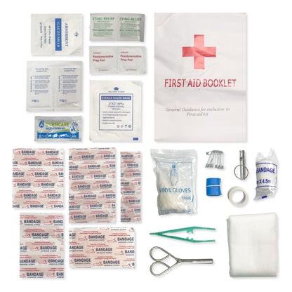 Hard Shell Compact First Aid Kit with essential medical supplies for emergencies.