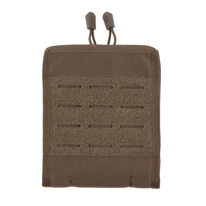 Compact tactical admin panel made of durable 500D nylon with laser-cut PALS field and MOLLE-compatible straps for secure gear attachment.