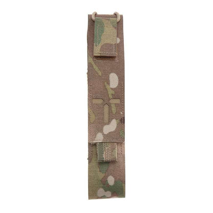 MOLLE compatible rapid response tourniquet and shear pouch in multicam pattern.