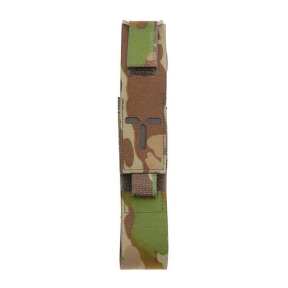MOLLE compatible Rapid Response Tourniquet & Shear Pouch in camouflage pattern.