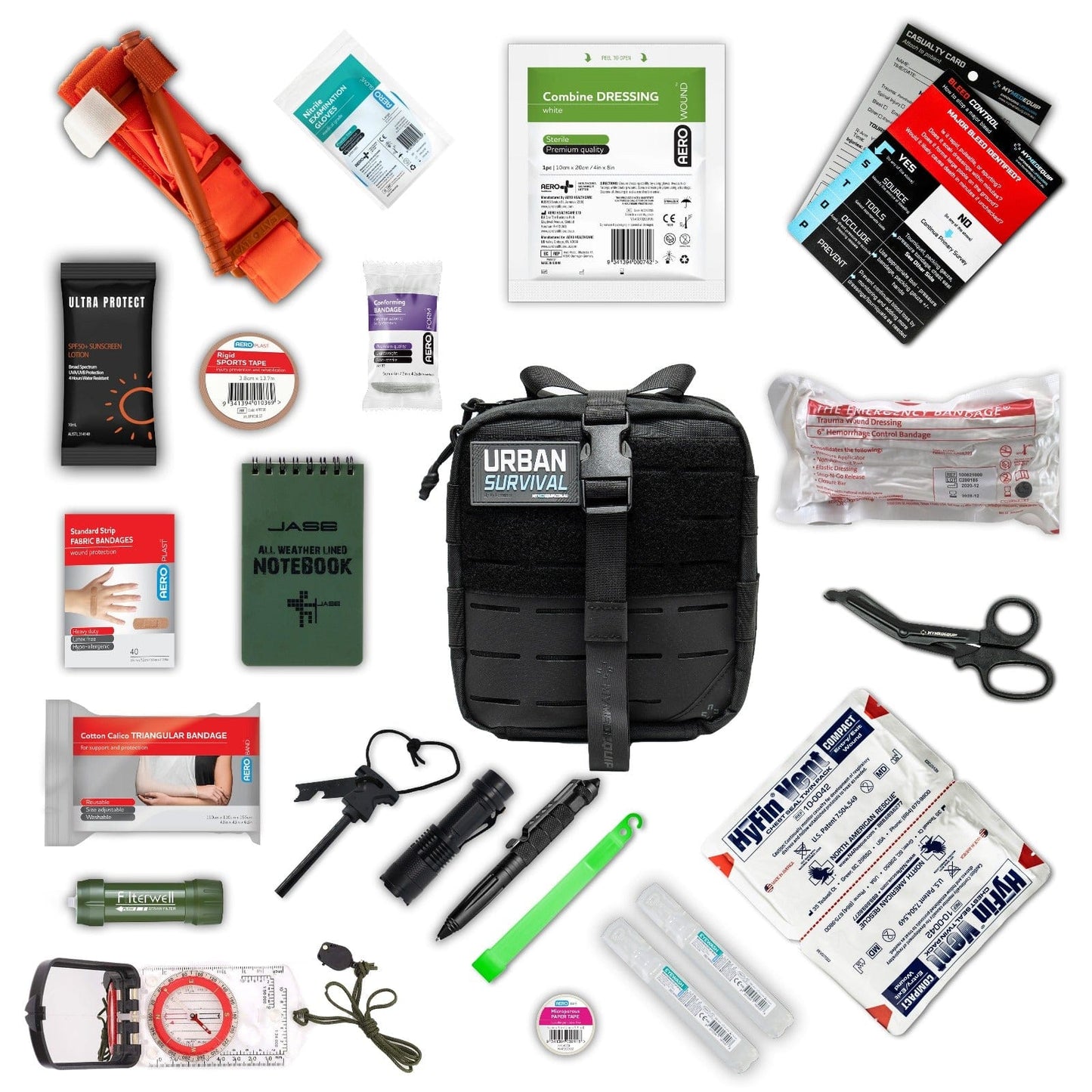 Urban Survival Kit (Tourniquet: CAT or DNIPRO)