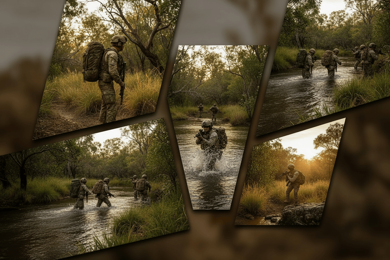 Army Bush River Crossing — Centred