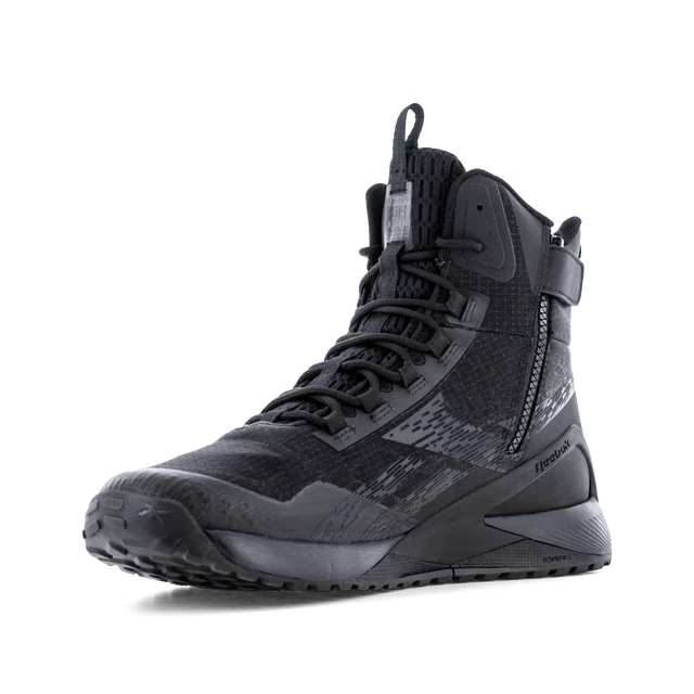 Reebok - Nano X1 Adventure Men's 6" Tactical Boot with Side Zipper - Black