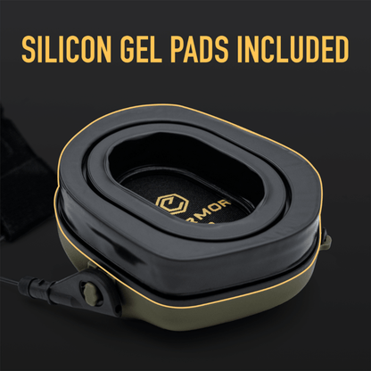 Earmor M32 PLUS Tactical Electronic Earmuffs with Detachable Mic and Gel Pads.