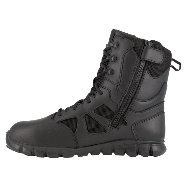Reebok - Sublite Cushion Men's 8" Tactical Boot with Side Zipper - Black