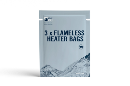 Flameless heater bag for outdoor meal heating, perfect for hiking without open flames.