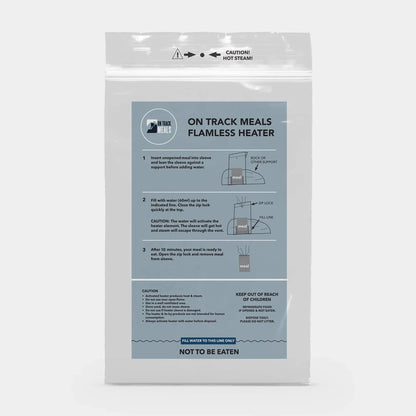 Flameless heater bag for meals, ideal for hiking and fire-restricted areas.