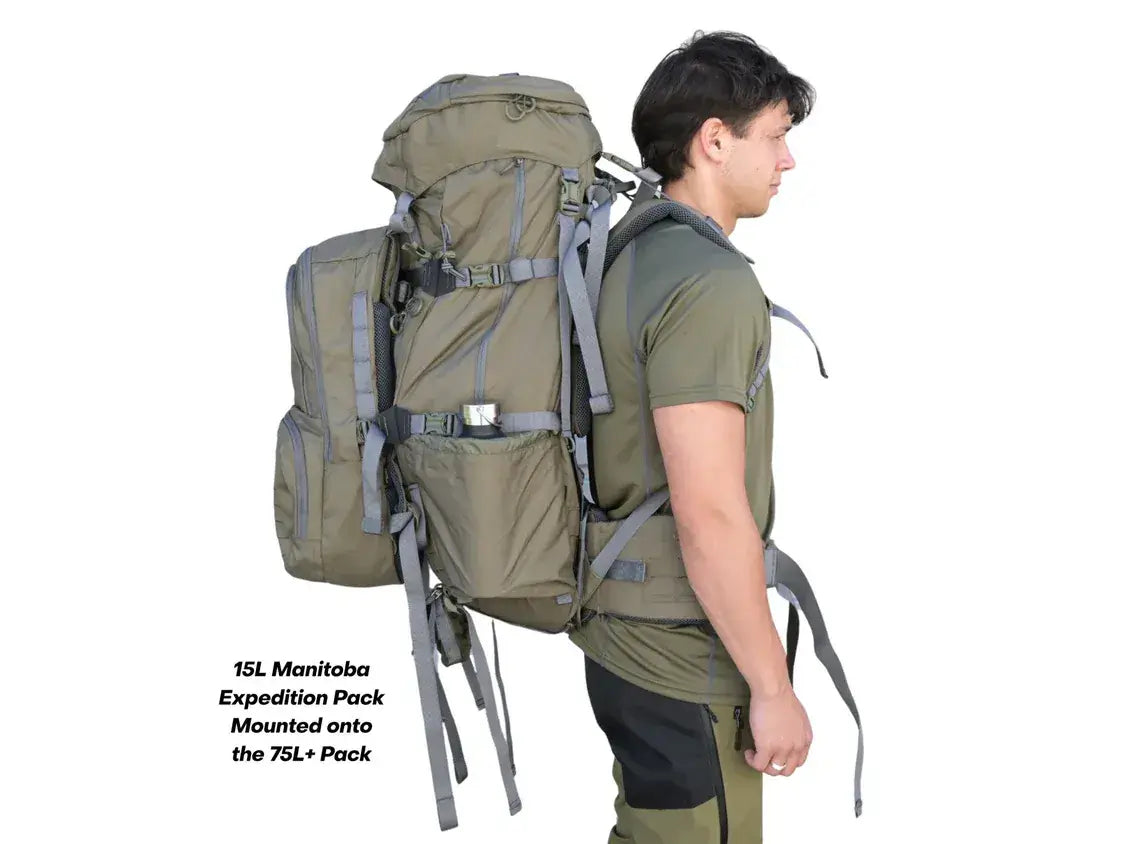 Manitoba Expedition 75L+ Carbon Frame Pack (Olive)