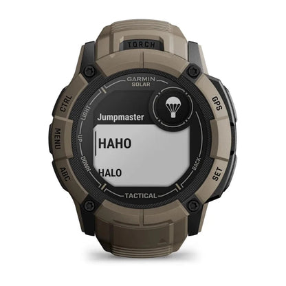 Garmin Instinct 2X Solar Tactical Edition smartwatch with durable design and tactical features.
