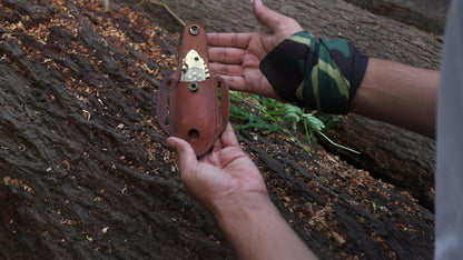 Fish Style Damascus Steel Folding Knife