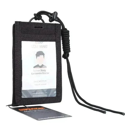 Durable ID card holder made of premium 500D Cordura Nylon with front ID slot and triple card holder, designed for military and emergency services.