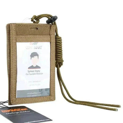 ID Card Holder featuring durable 500D Cordura Nylon material with a front ID slot and micro-mesh triple card holder.