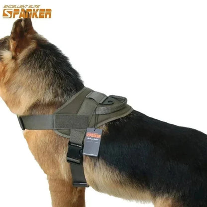 Tactical dog vest by Excellent Elite Spanker, made of 500D Nylon, quick-release, suitable for dog training.