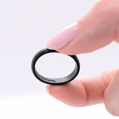 Thin black silicone ring with rounded edges and "Tactically Engaged" engraving.