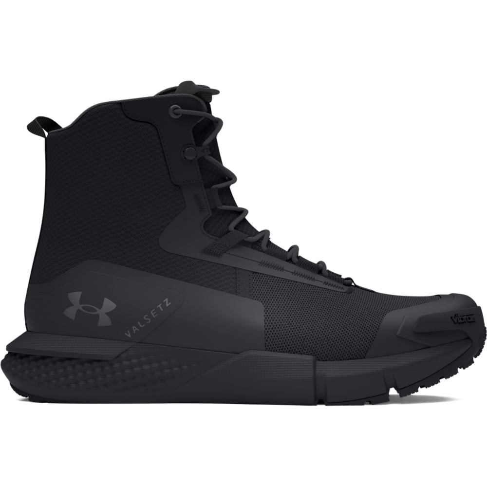 Men's UA Charged Valsetz Tactical Boots with durable synthetic upper and Vibram XS Trek outsole.