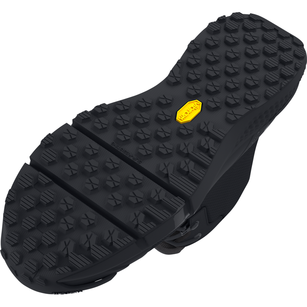 Men's UA Charged Valsetz Tactical Boots outsole with Vibram XS Trek for flexibility and traction.