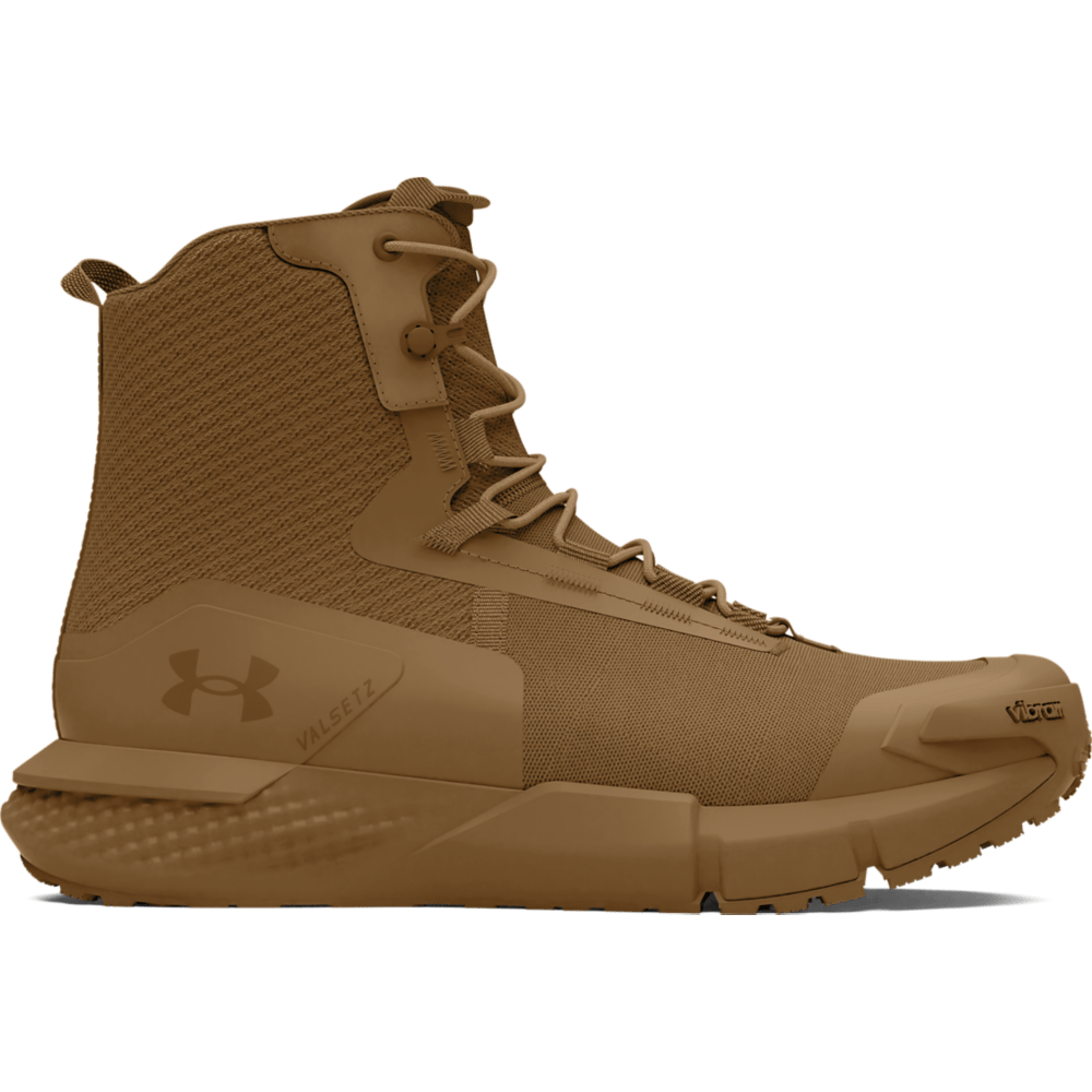 Men's UA Charged Valsetz Tactical Boots with durable design and Charged Cushioning for comfort.