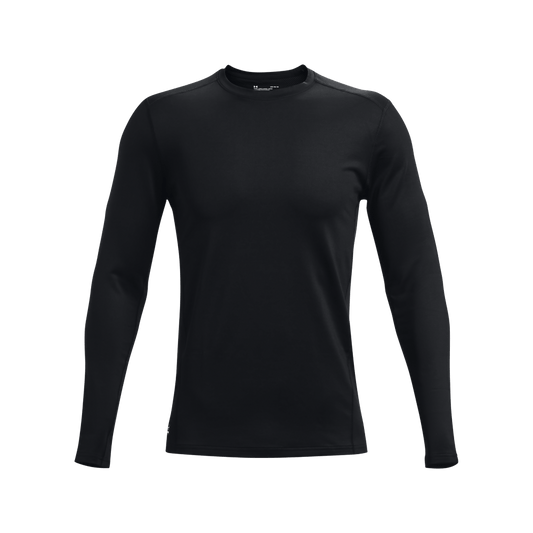 Men's UA Tactical ColdGear® Infrared Base Crew in black, designed for warmth and flexibility.