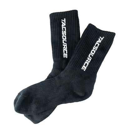 TacSource Active Train 2.0 Socks with elastic rib design and breathable mesh.