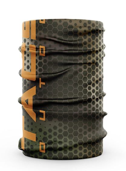 TacSource Quick Drying Neck Gaiter in camouflage design.
