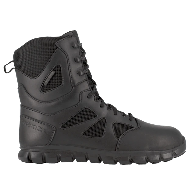 Reebok - Sublite Cushion Men's 8" Tactical Boot with Side Zipper - Black