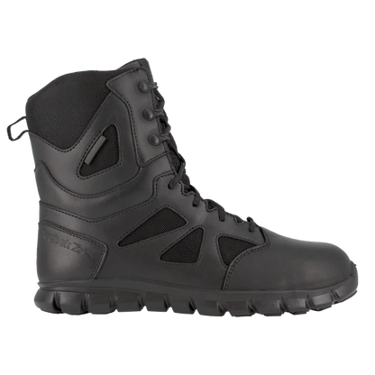 Reebok - Sublite Cushion Men's 8" Tactical Boot with Side Zipper - Black