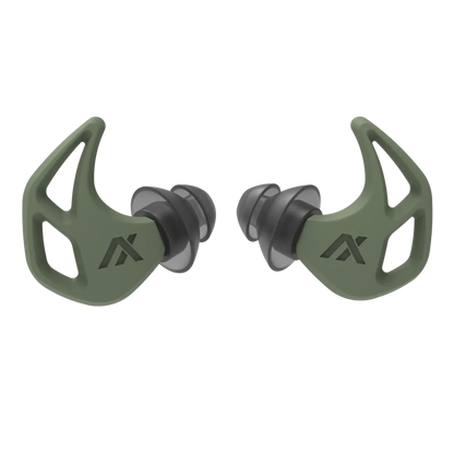 Axil X20 Earplugs for hearing protection against noise, featuring customizable tip sizes.