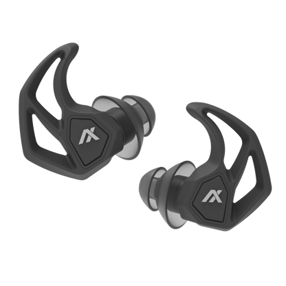Axil X30i Earplugs with dual-mode noise protection and interchangeable tips.