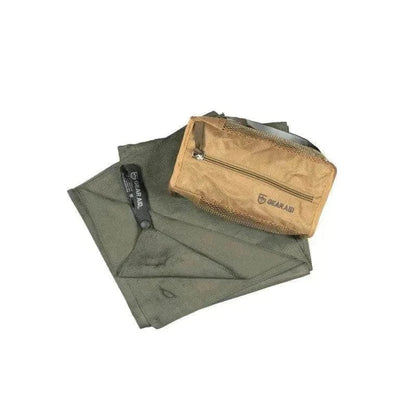 Tactical Towel by McNETT Tactical with mesh pouch for easy packing.