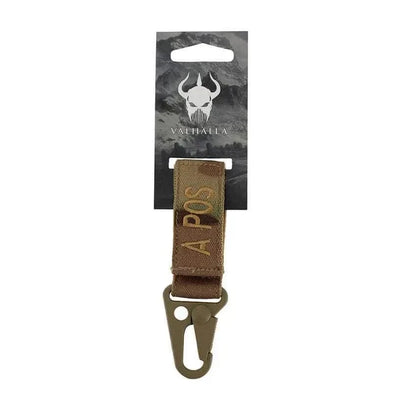 Blood Group Keychain with Snap Hook by Valhalla in Multicam Design