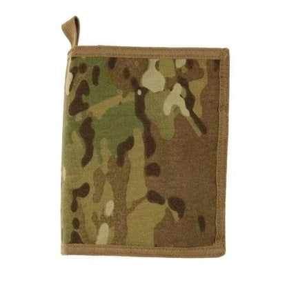 Water-resistant camo map case by Valhalla with removable A3 pouch and utility pockets.
