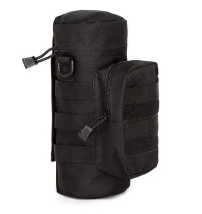 Tactical Water Bottle Carrier with MOLLE Integration and Zip-Top Closure.