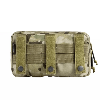 Tactical MOLLE Pouch For EDC in camouflage design with durable nylon and MOLLE system for easy attachment.