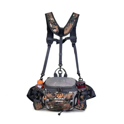 AdaptiPack Nylon Outdoor Adventure Bag with Compartments and Adjustable Straps