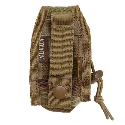 Handheld Radio Pouch for tactical communication, adaptable to MOLLE systems, available in Multicam, Black, and Olive.