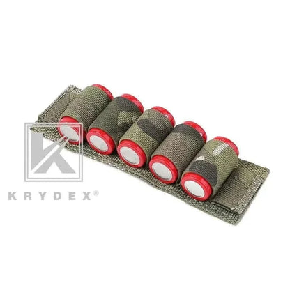 Tactical Cyalume Stick Holder with five storage slots in multicam design.